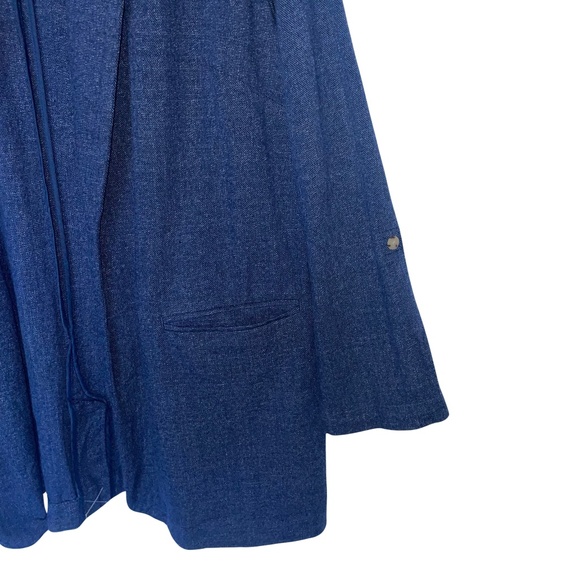 J. Jill Open Front Long Drape Blazer/Chambray Denim Like Business Casual Sz M - Picture 4 of 14
